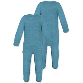 Normani Outdoor Sports 2x Baby Merino Strampler Levin Blau | Gr.: 68