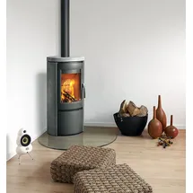 Varde Ovne Shape 2 Stahl grau/Abdeckplatte Speckstein