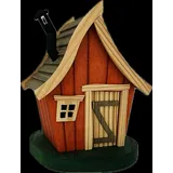 Räucherofen Rauchhaus Abenteuerhaus Rot Höhe 20cm NEU