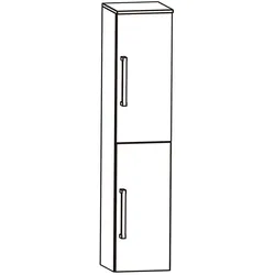 Puris b • maxx Hochschrank 40 x 30 x 162,8 cm mit 2 Türen, Anschlag rechts, Badmöbel,
