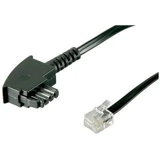 goobay TAE-F Anschlußkabel 3m,sw,St/St 50236