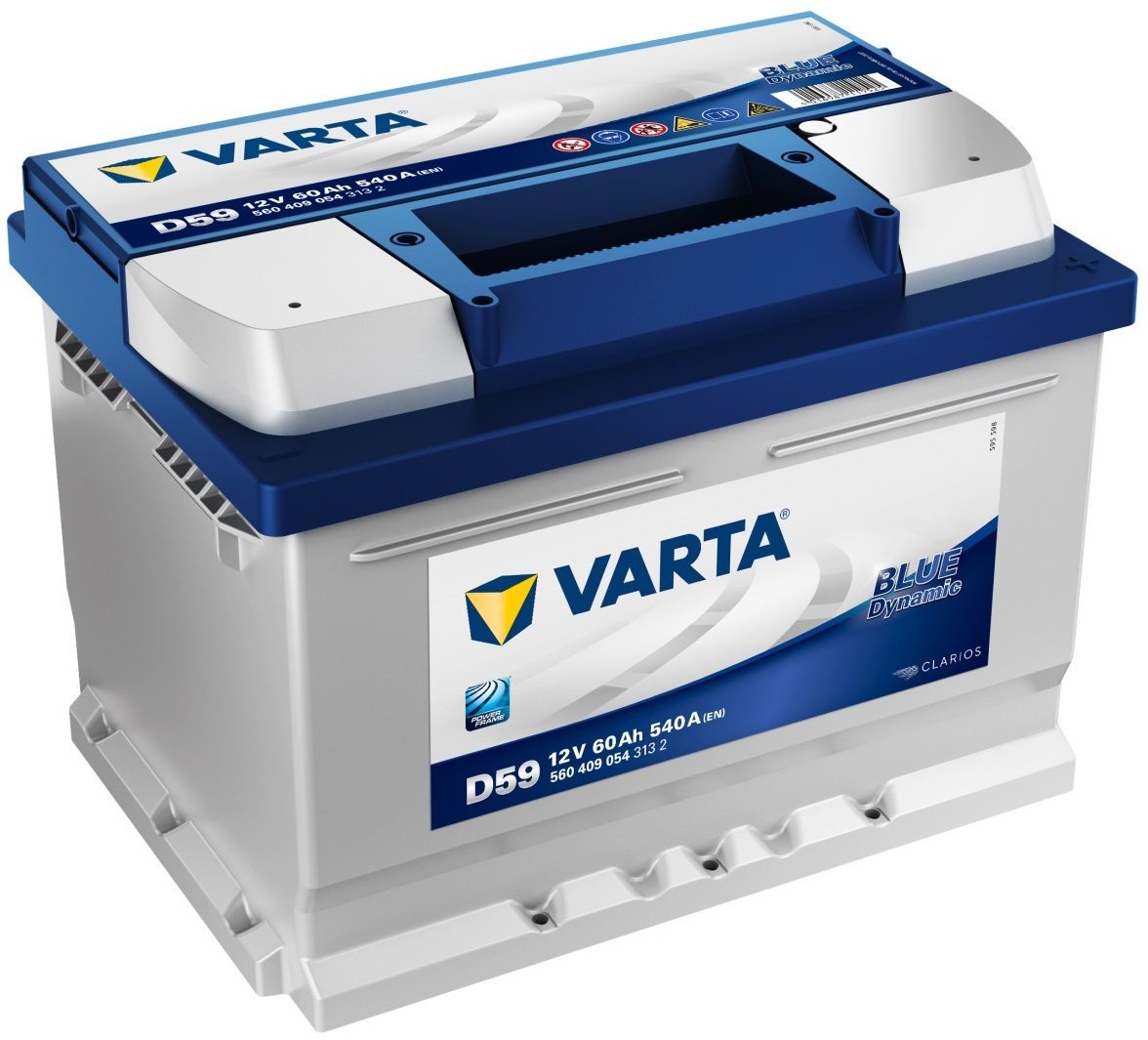 VARTA Starterbatterie BLUE dynamic 12V 60Ah 540A für VW FENDT TOYOTA AUDI PORSCHE NISSAN OPEL JOHN DEERE RENAULT FIAT MAZDA FORD BENTLEY CHEVROLET FEN