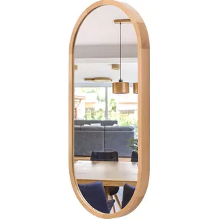 PIKA Oval Spiegel 100 x 38 cm Braun