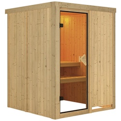 KARIBU Sauna »Tallinn«, für 3 Personen, ohne Ofen - beige