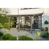 SKANHOLZ Terrassenüberdachung Andria 434 x 250 cm schiefergrau