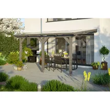 SKANHOLZ Terrassenüberdachung Andria 434 x 250 cm schiefergrau
