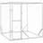 vidaXL Outdoor-Hundezwinger Silbern 2x2x2 m Verzinkter Stahl