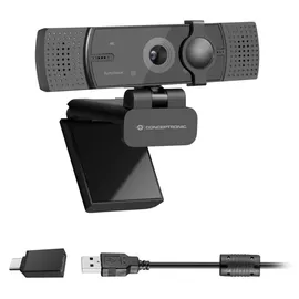 Conceptronic AMDIS07B - Webcam - Farbe - 8,3 MP 3840 x 2160 Pixel USB 2.0 Schwarz