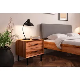 byoak Bett ABIES 80 x 190 aus Massivholz, mit Polsterkopfteil, Naturgeölt - Naturbelassen