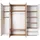 masseno Drehtürenschrank TRES 230 x 201,8 x 51,6 cm Weiß