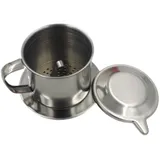 Folpus Vietnamesischer Kaffeefilter, vietnamesischer Kaffeefilter aus Edelstahl, Kaffeekanne mit Sieb für Camping, Bar, 9Q