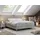 MKS Meble Boxspringbett ohne Kopfteil mit Bettkasten, Bett niedriges Kopfteil, Polsterbett ohne Kopfteil - LESS - 140x200 - Grau - H3 - Grau