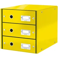 Leitz Schubladenset Click & Store Wow 3 Schubladen Graukarton