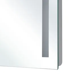 Beliani Badspiegel mit LED-Beleuchtung rechteckig Modern - Silber