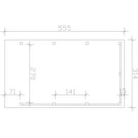 SKANHOLZ Friesland Hybrid Set 11 3,14 x 5,55 m anthrazit inkl. Rück- und Seitenwände