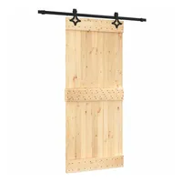 vidaXL Schiebetür mit Beschlag 90x210 cm Massivholz Kiefer