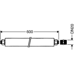 Anschlussrohr, flexibel (Ausführung: 3/4'' flexibles Anschlussrohr für Exafill Garnituren Länge 800mm)