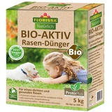 Florissa Natürlich 58656 Bio-AKTIV Rasendünger mit ProtoPlus, TEST-SIEGER mit Sofort- und Langzeitwirkung, Braun