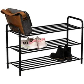 M2 Kollektion Schuhregal 80 x 51 x 30 cm schwarz / schwarz