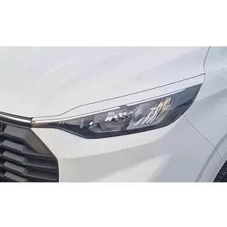 RDX Scheinwerferblenden kompatibel mit Ford Transit Custom & Tourneo Custom (V710) 2023- (mit Halogen) (ABS Glänzend Weiß)