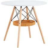 stilvora Esstisch Ø 80 cm weiß