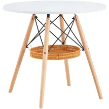 stilvora Esstisch Ø 80 cm weiß
