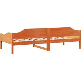 vidaXL Massivholzbett 90 x 200 cm Braun