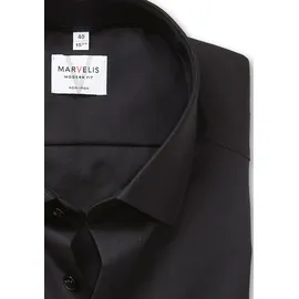 Marvelis Businesshemd Modern Fit modern FitHaifisch schwarz 40
