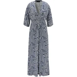 Aniston SELECTED Sommerkleid Grafischer Druck Jeansblau/Weiß 44