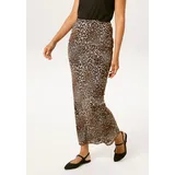 Aniston CASUAL Maxirock Damen Animalprint Beige/Braun/Schwarz 36