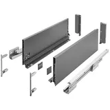 MS Beschläge - Anthrazit Schubladensystem Unterflurführungen Schublade Soft Close 550mm, 168mm)