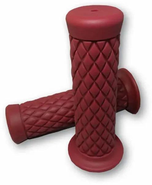 Aangepaste Diamond Style Grips 1 inch donkerrood paar, rood