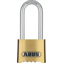 ABUS Zahlenschloss 180IB/50HB63 - Vorhängeschloss mit hohem Bügel - wetterfest - mit einstellbarem Zahlencode - ABUS-Sicherheitslevel 5 - Messingfarben