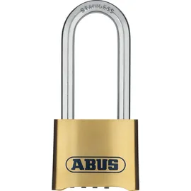 ABUS Zahlenschloss 180IB/50HB63 - Vorhängeschloss mit hohem Bügel - wetterfest - mit einstellbarem Zahlencode - ABUS-Sicherheitslevel 5 - Messingfarben
