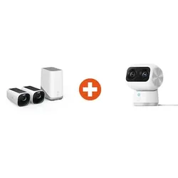 eufyCam 3 Überwachungskamera 4K 2+1 inkl. eufy S350 Überwachungskamera 4K 360 Dual Cam Indoor Nachtsicht