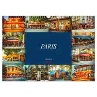 Calvendo Paris Bistros (Wandkalender 2026 DIN A3 quer), CALVENDO
