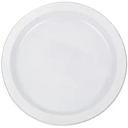 MONOUSO - Wiederverwendbar Plastikteller Wirtschaftlich PS Weiß Ø22cm (550 Stück)