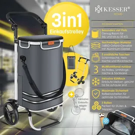 Kesser Einkaufstrolley grau 56L