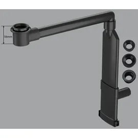 preotec Raumsparmöbelsiphon für Waschtisch und Konsolenplatte bis 4 cm grau