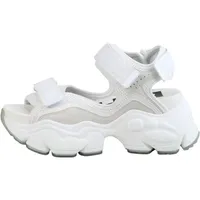 Buffalo Damen Binary 0 Flache Sandale, White, 40 EU