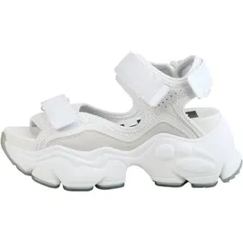 Buffalo Damen Binary 0 Flache Sandale, White, 40 EU