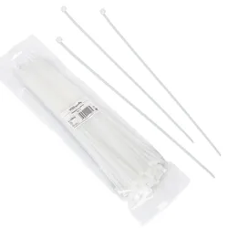 100x VOSS.farming Kabelbinder, weiß, 3,6x280mm UV-beständig, robust bei Kälte