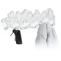Relaxdays Garderobenleiste Vogel, Gusseisen, HxBxT: 13 x 36,5 x