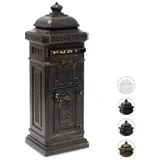 Relaxdays Standbriefkasten Antik Gold