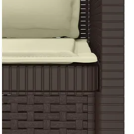 vidaXL 1-Sitzer Sessel 1 x 1 x 1 cm braun
