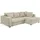 luma-home Eckcouch Cord 3-Sitzer Beige/Grau