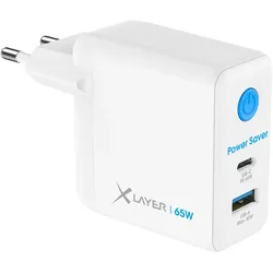 XLayer 65W Power Saver duales Ladegerät mit Strom-Stopp-Funktion White