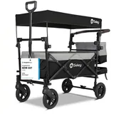 Sekey Bollerwagen Sekey Bollerwagen Faltbar mit Dach 150KG mit 3-Punkt-Sicherheitsgurte grau|schwarz