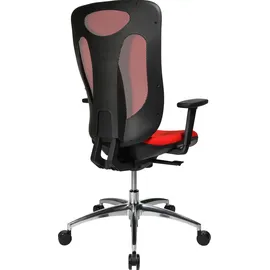 TOPSTAR Sitness Net Pro 100 mit Armlehnen rot / alu poliert