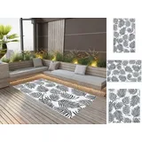 vidaXL Outdoor-Teppich 190 x 290 cm weiß/schwarz